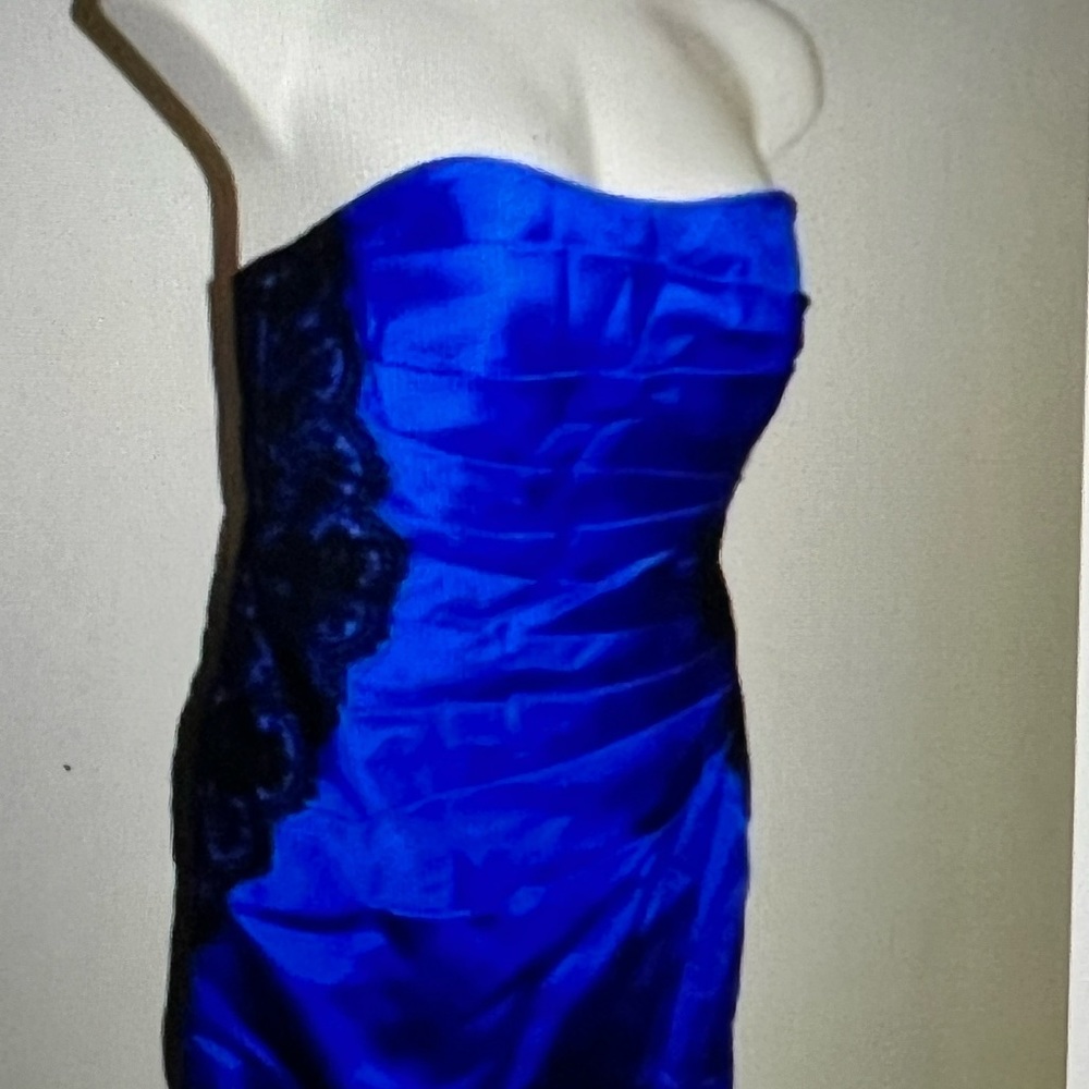 David’s bridal  strapless dress horizon blue NWT